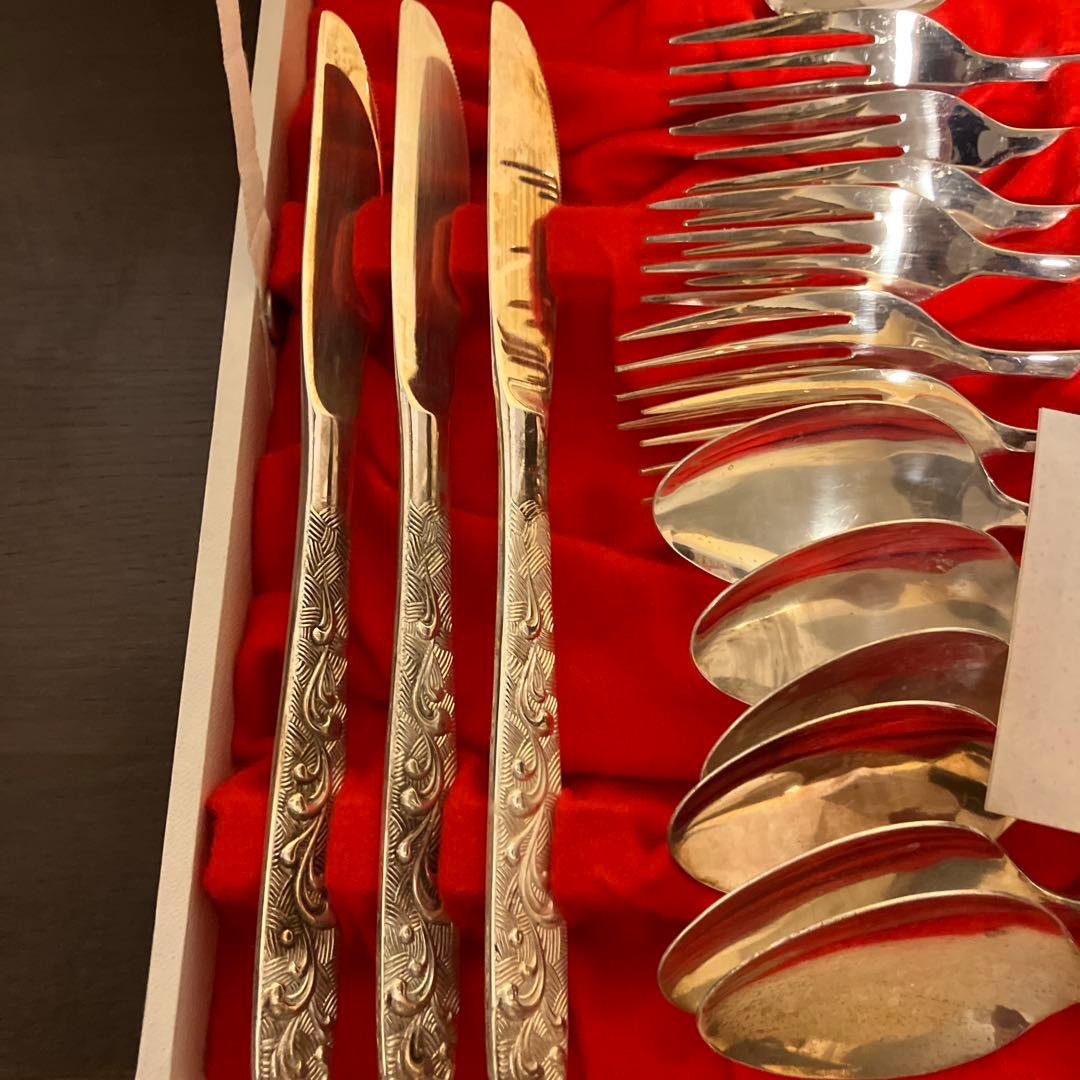 極美　銀仕上げカトラリーセット 24点以上