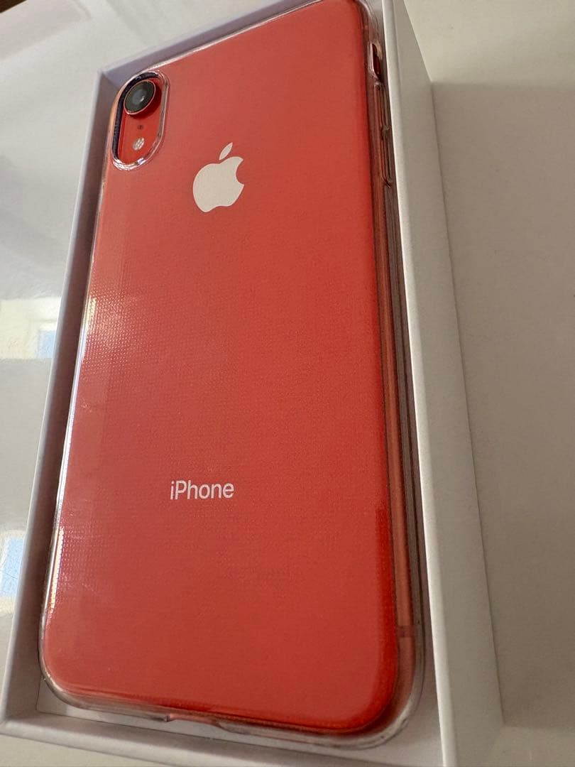 Apple iPhone XR コーラル 本体 64GB フィルムケース付き