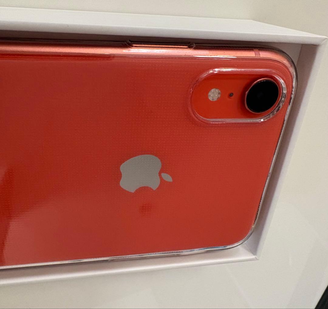 Apple iPhone XR コーラル 本体 64GB フィルムケース付き