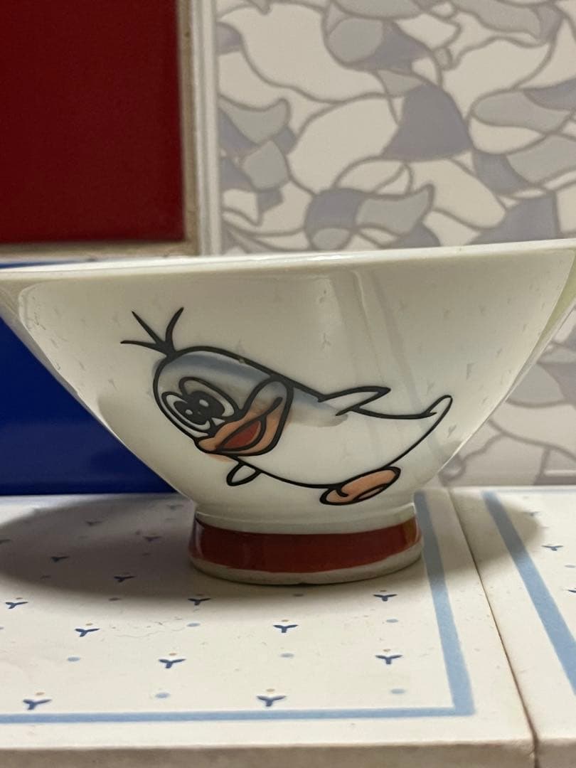 昭和レトロ 骨董オバＱ茶碗 有田印