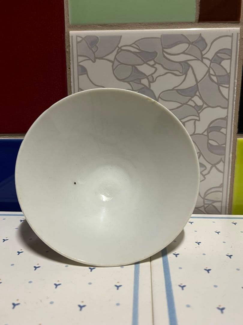 昭和レトロ 骨董オバＱ茶碗 有田印