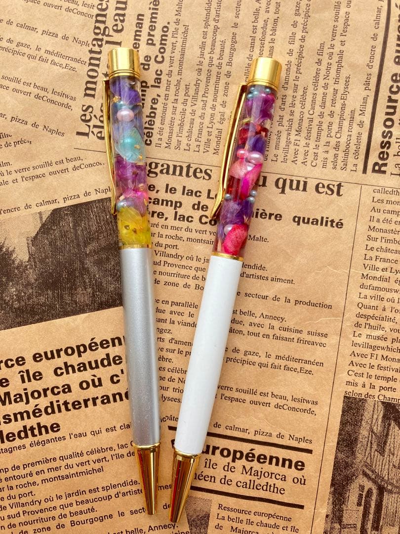 ハンドメイド　ハーバリウムボールペン