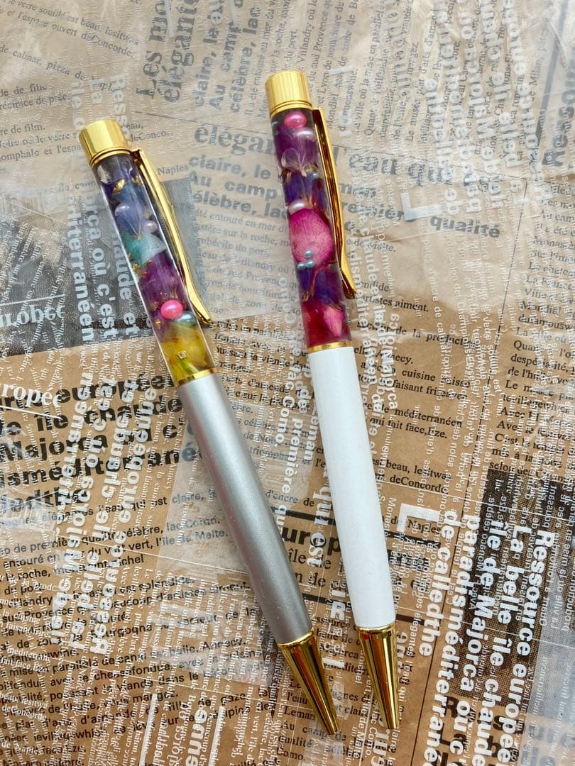 ハンドメイド　ハーバリウムボールペン