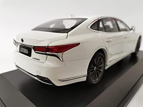 限定版1/18 レクサス LS500h 模型 ミニカー完成品　展示台付き 白