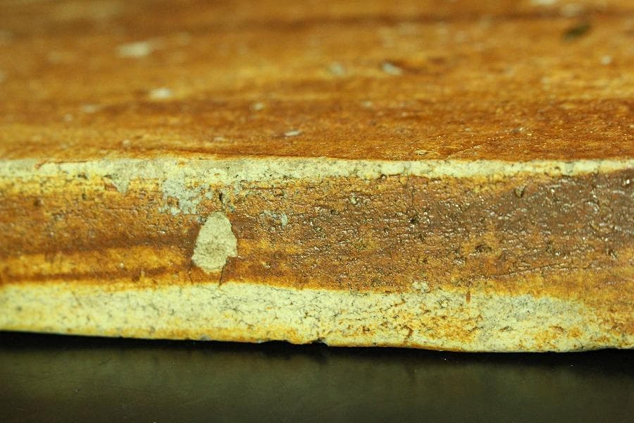 茶道具 織部 敷き瓦 時代(K-YC723)