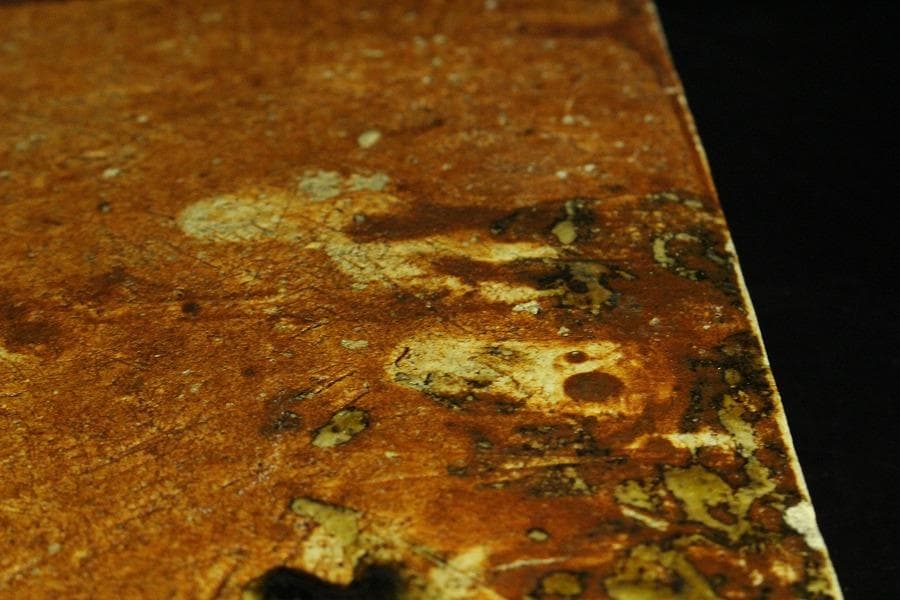 茶道具 織部 敷き瓦 時代(K-YC723)