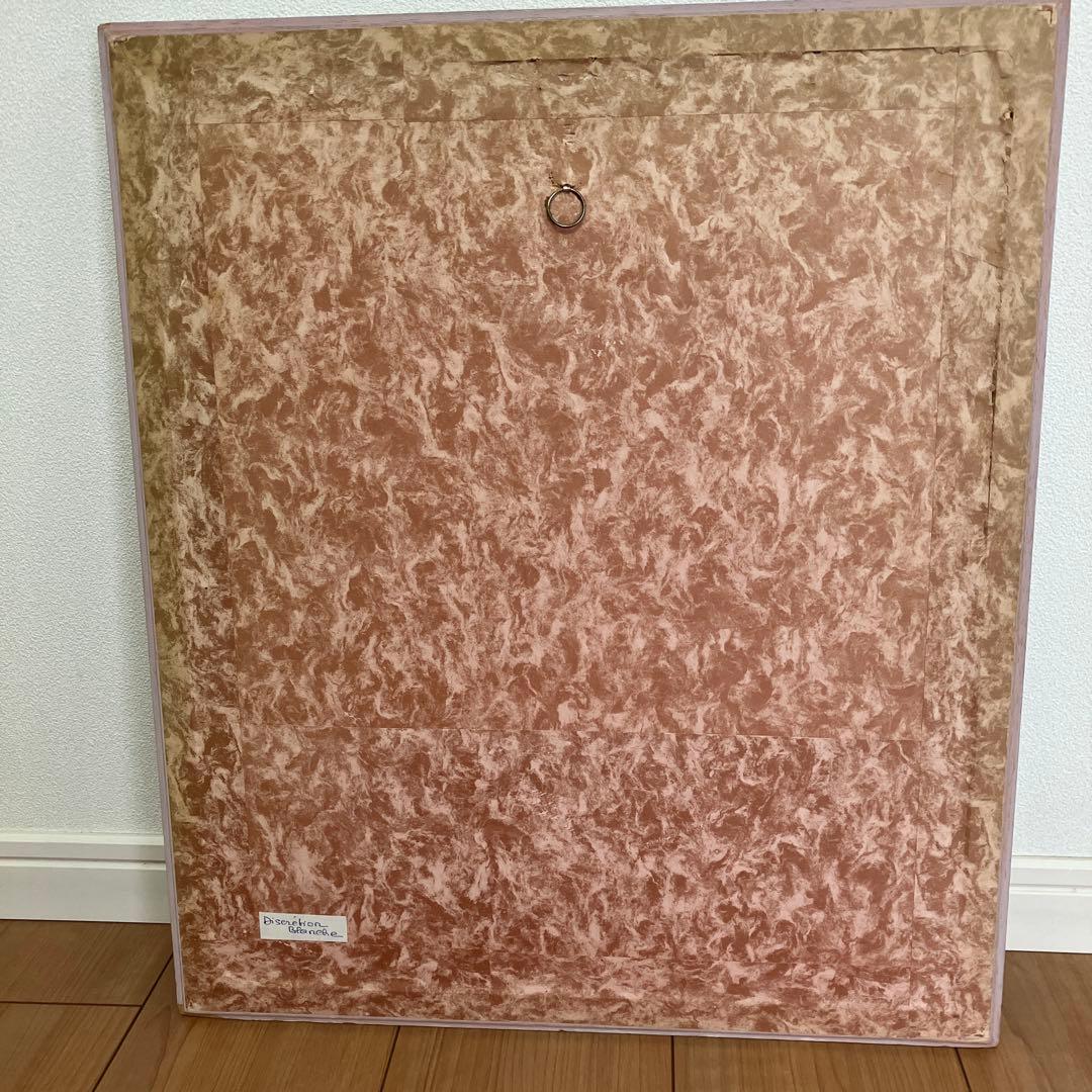 ヴギュド油彩画花瓶の白い花サイン入り