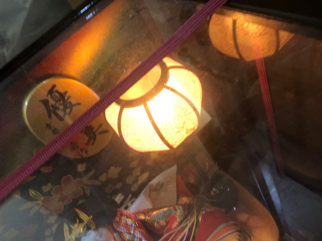 ひな人形 親王飾り 三人官女 ガラスケース