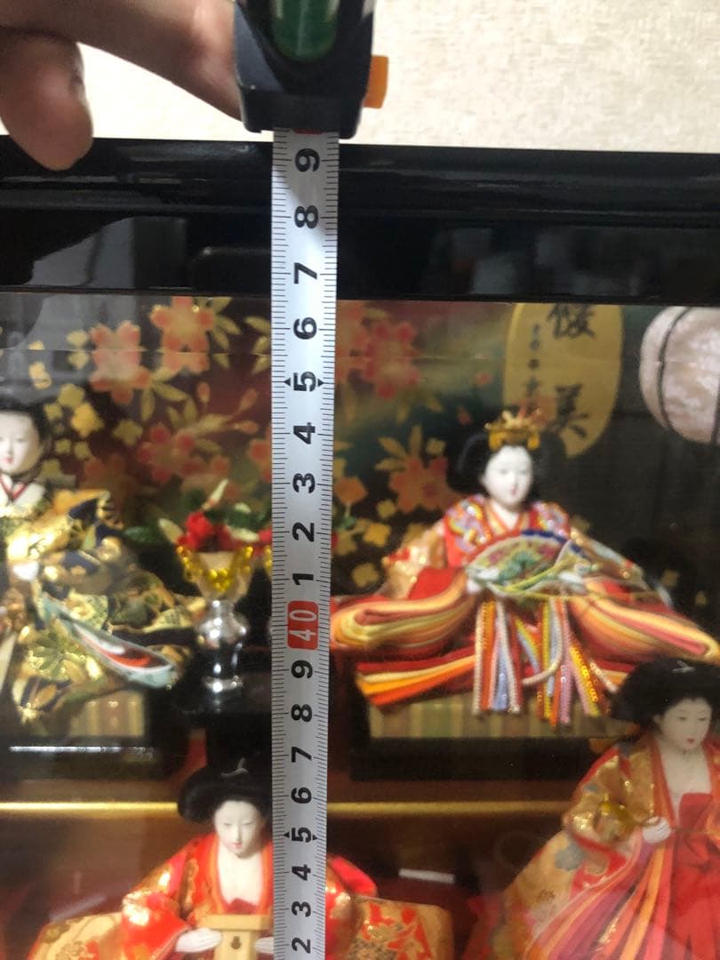 ひな人形 親王飾り 三人官女 ガラスケース