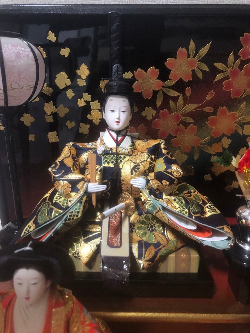 ひな人形 親王飾り 三人官女 ガラスケース