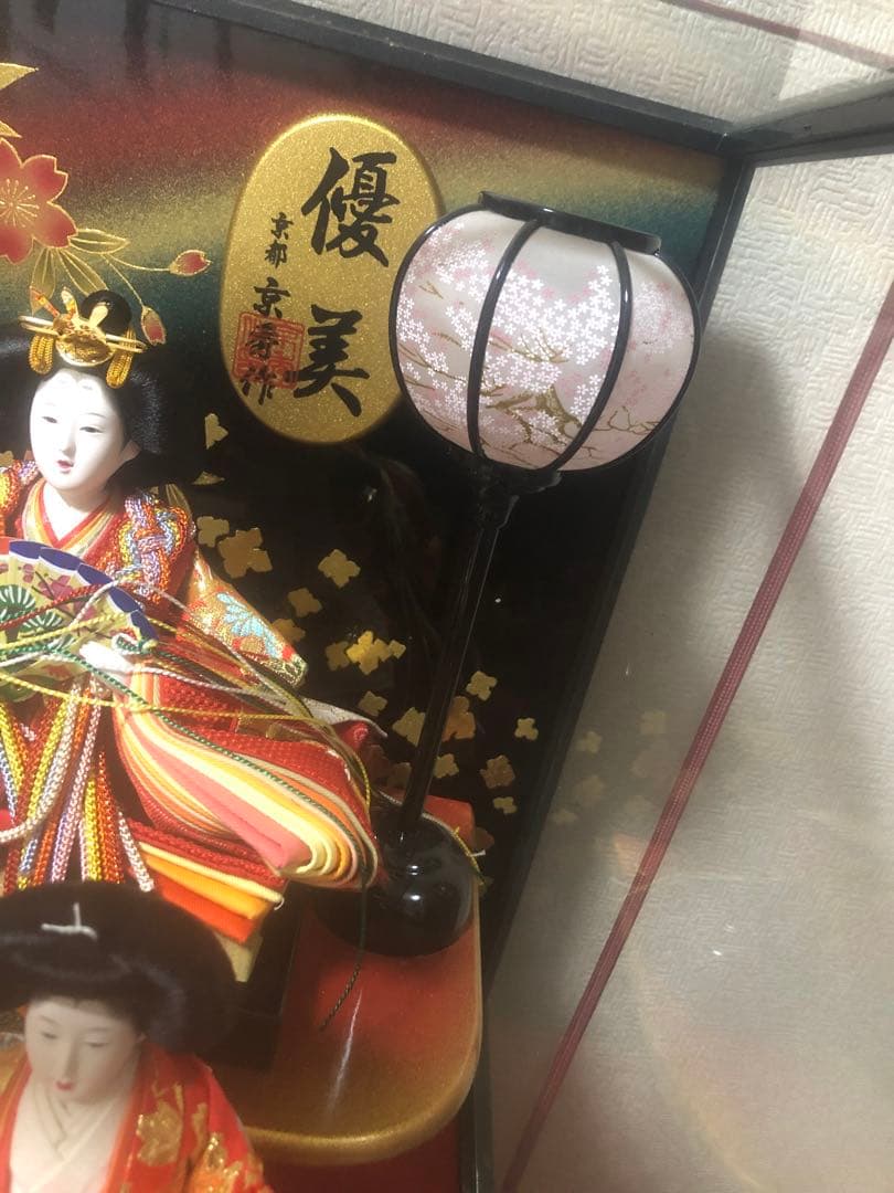 ひな人形 親王飾り 三人官女 ガラスケース