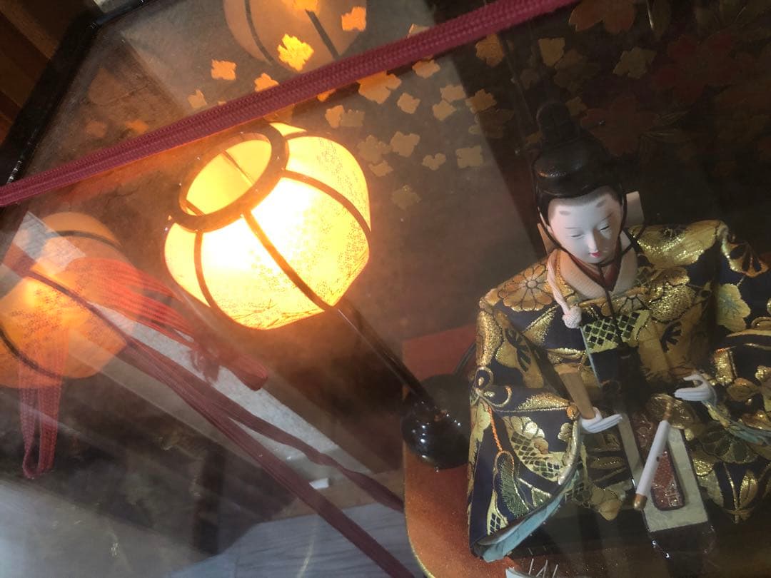 ひな人形 親王飾り 三人官女 ガラスケース