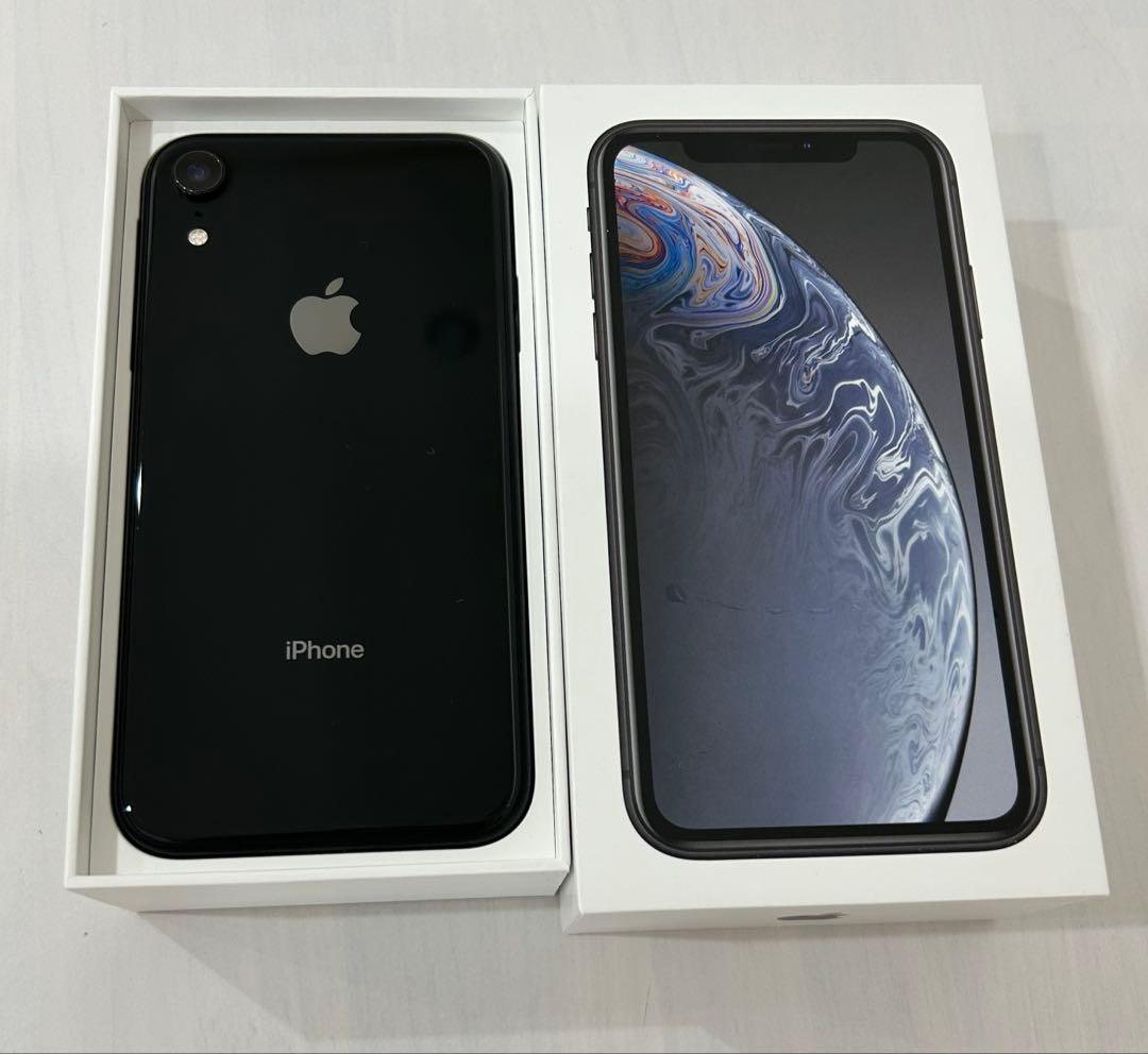 【美品】Apple iPhone XR ブラック SIMロック解除済