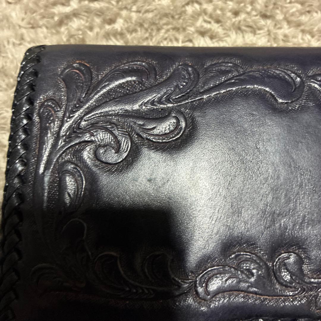 ビンテージバイカー長財布 ハーレーダビットソン インディアンジュエリー 本革