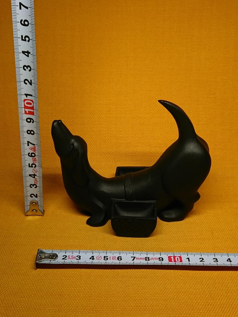 【美品】犬　ダックスフント　金属　置物　インテリア　工芸品　美術品　A1314