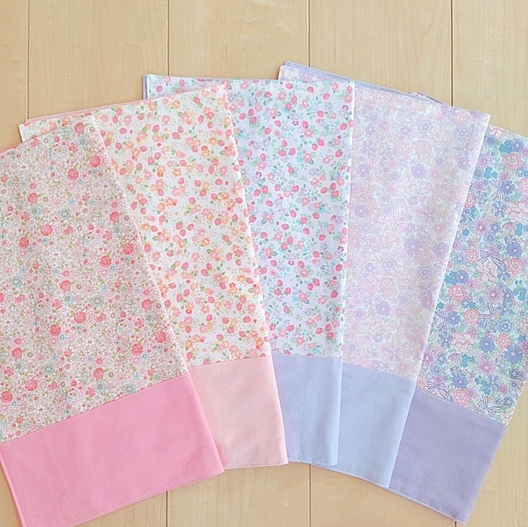 ハンドメイド ランチョンマット 給食袋 女の子 花 いちご リボン 40×45