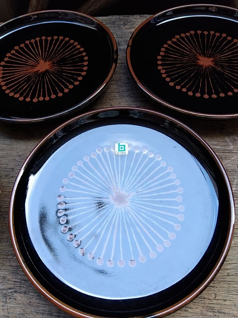 値下げ！【希少】白山陶器 花天目 5号皿 5枚set　森正洋　 黒釉 菓子皿