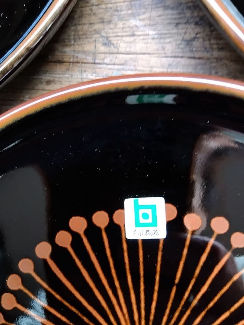 値下げ！【希少】白山陶器 花天目 5号皿 5枚set　森正洋　 黒釉 菓子皿