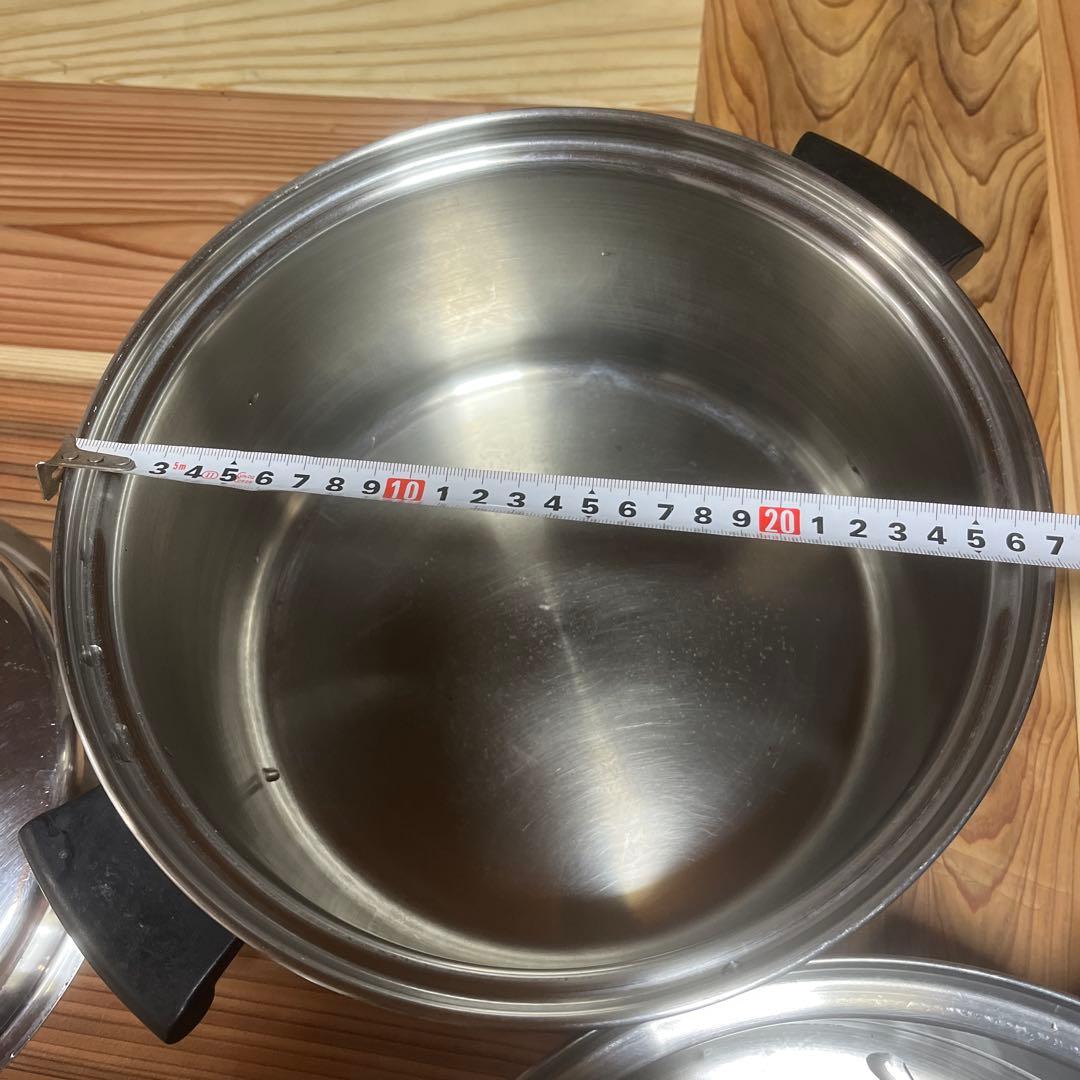 アムウェイクイーン　ステンレス蒸し器鍋セット