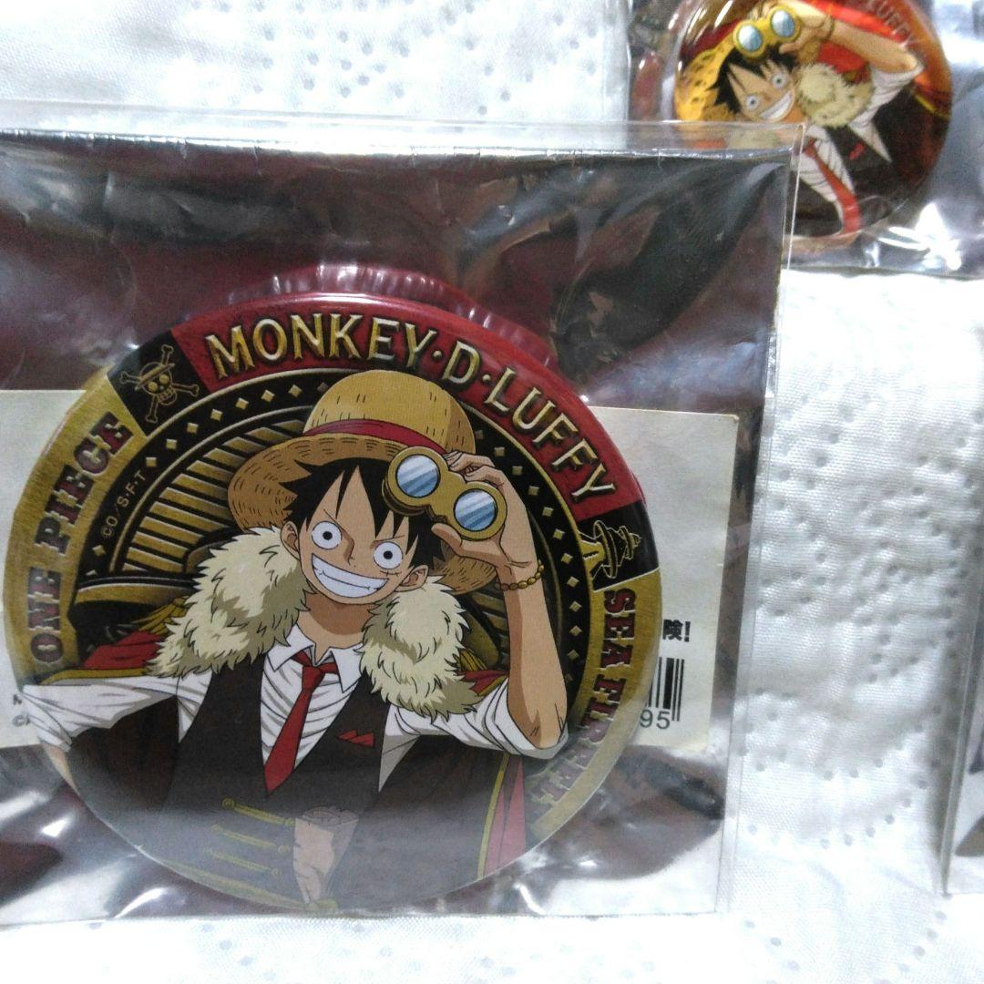 ワンピース 海ほたる限定 シークレット缶バッジ ガラス箸置き ルフィ 3点セット