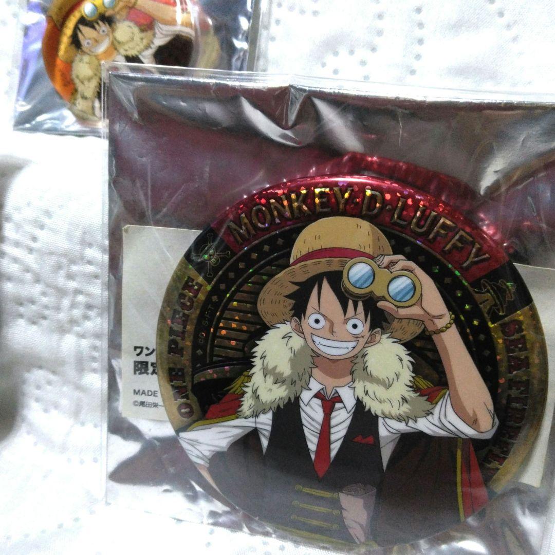 ワンピース 海ほたる限定 シークレット缶バッジ ガラス箸置き ルフィ 3点セット