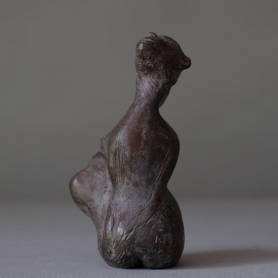 銅製 ２つの顔を持つ裸婦像　彫刻 銅像 アート 芸術 古道具 レトロ