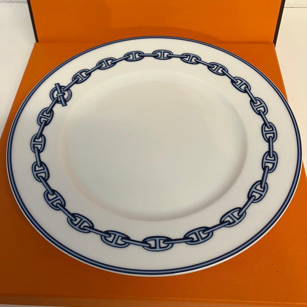 【箱付き】HERMES エルメス シェーヌダンクル プレート 皿 22.5cm