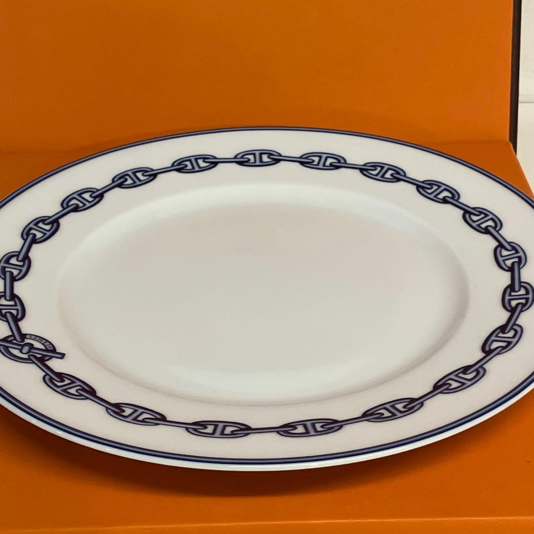 【箱付き】HERMES エルメス シェーヌダンクル プレート 皿 22.5cm