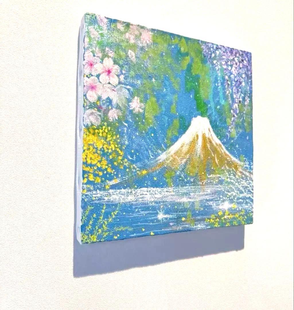 富士山と花々　原画