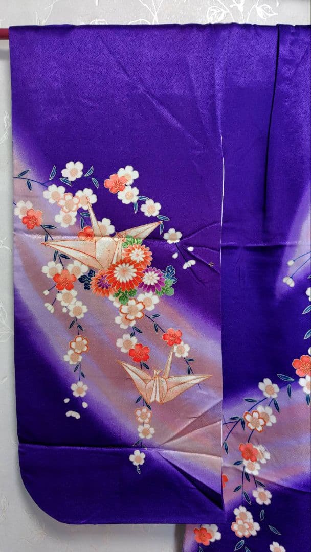 RK558子供着物正絹着丈131センチ裄丈51センチ綺麗美品7歳前後用