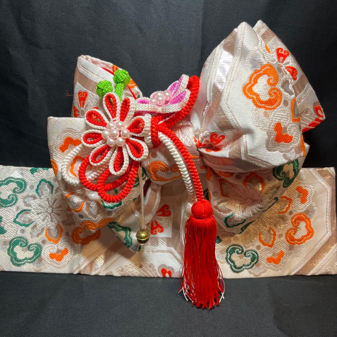 【JAPAN STYLE 3歳　七五三着物・作り帯・長襦袢・小物セット】計8点