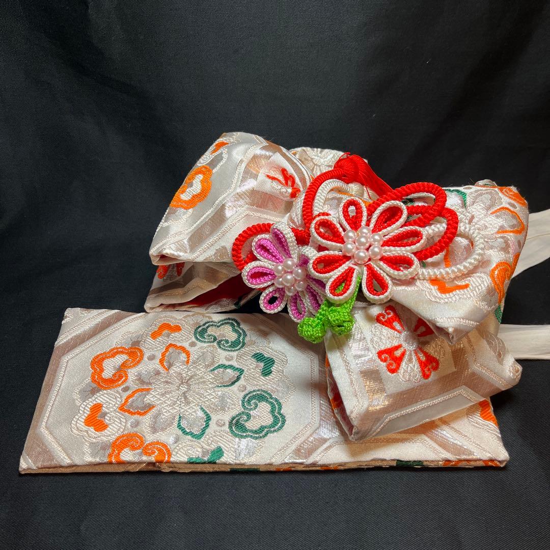 【JAPAN STYLE 3歳　七五三着物・作り帯・長襦袢・小物セット】計8点