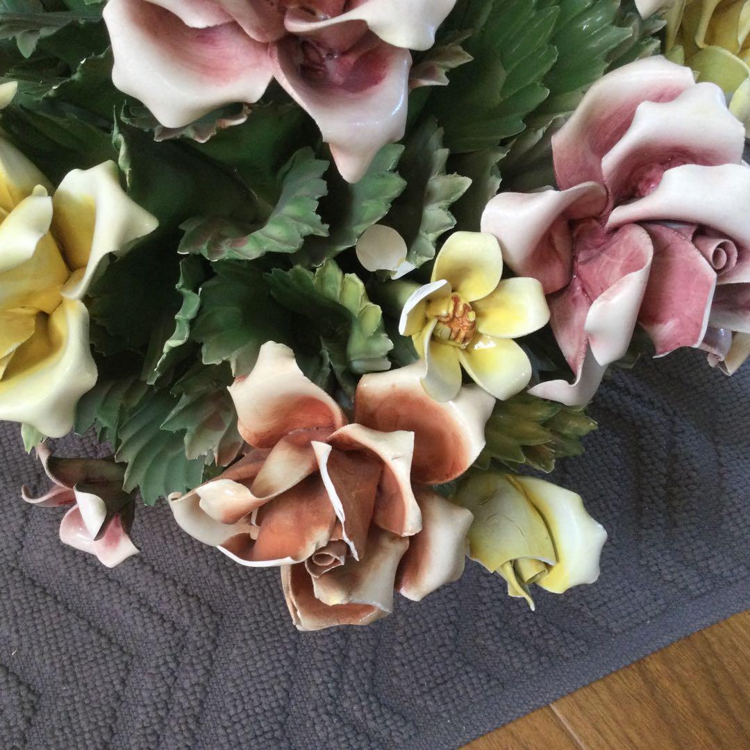 ☆値下げ！陶花イタリア製　カポディモンテ 9.6kg 横幅約43(大きい)豪華