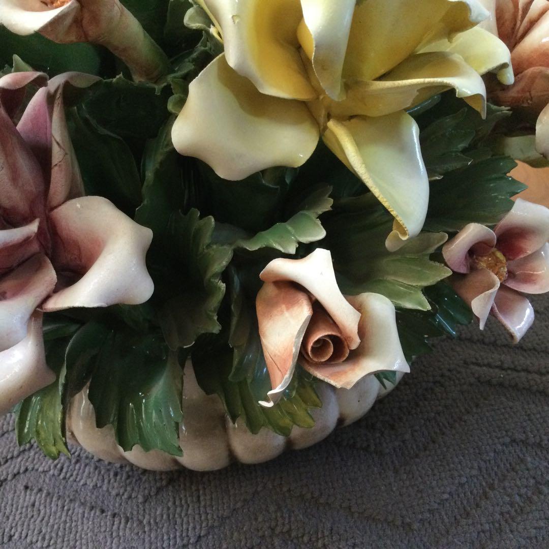 ☆値下げ！陶花イタリア製　カポディモンテ 9.6kg 横幅約43(大きい)豪華