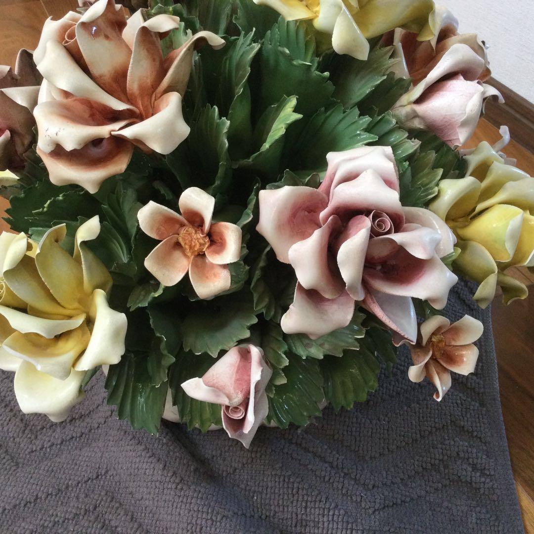 ☆値下げ！陶花イタリア製　カポディモンテ 9.6kg 横幅約43(大きい)豪華