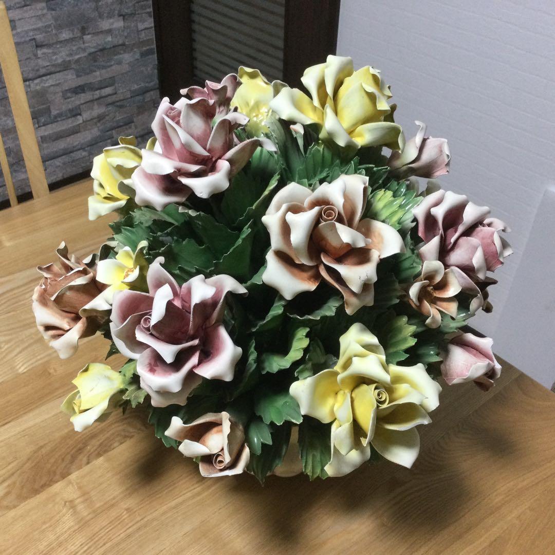 ☆値下げ！陶花イタリア製　カポディモンテ 9.6kg 横幅約43(大きい)豪華