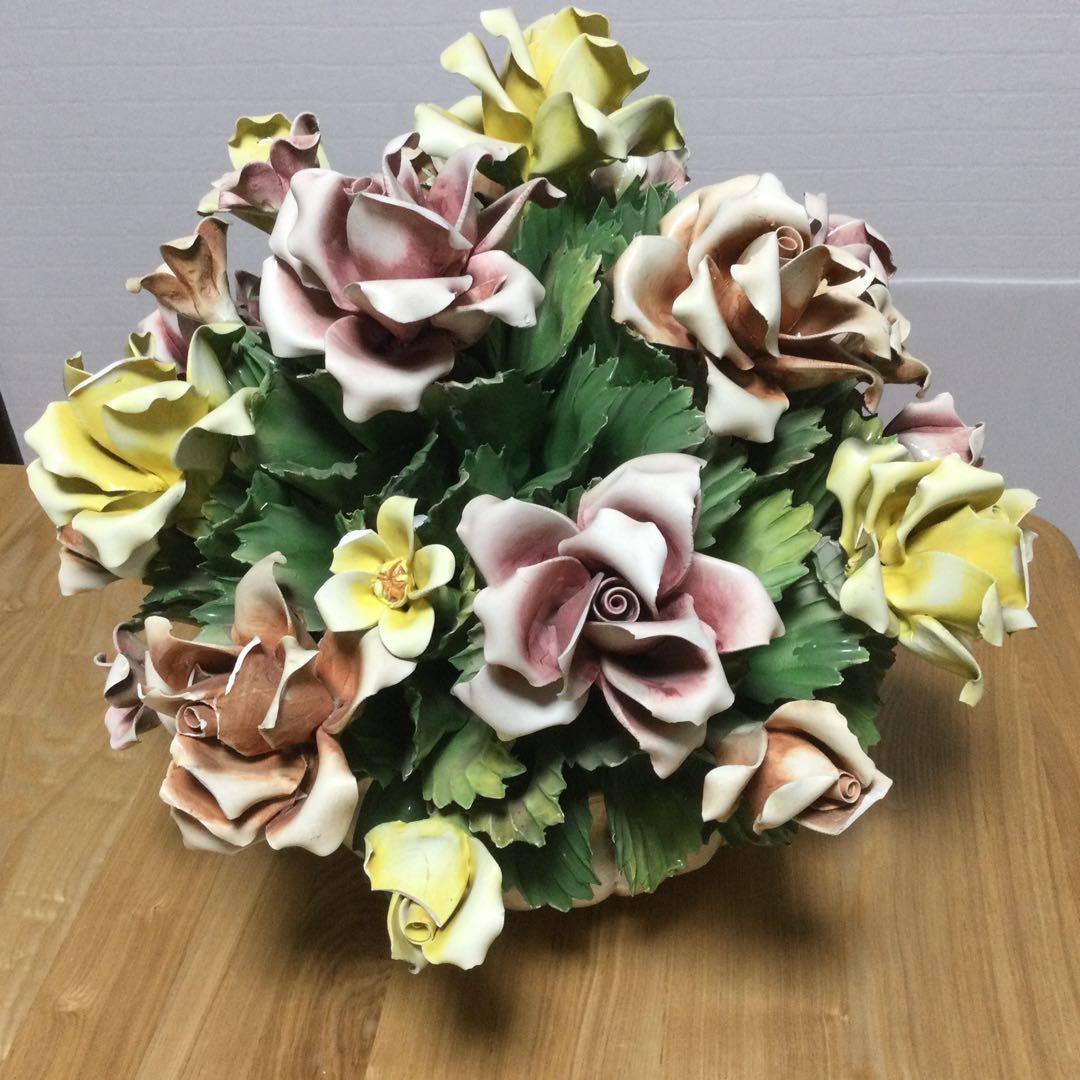 ☆値下げ！陶花イタリア製　カポディモンテ 9.6kg 横幅約43(大きい)豪華