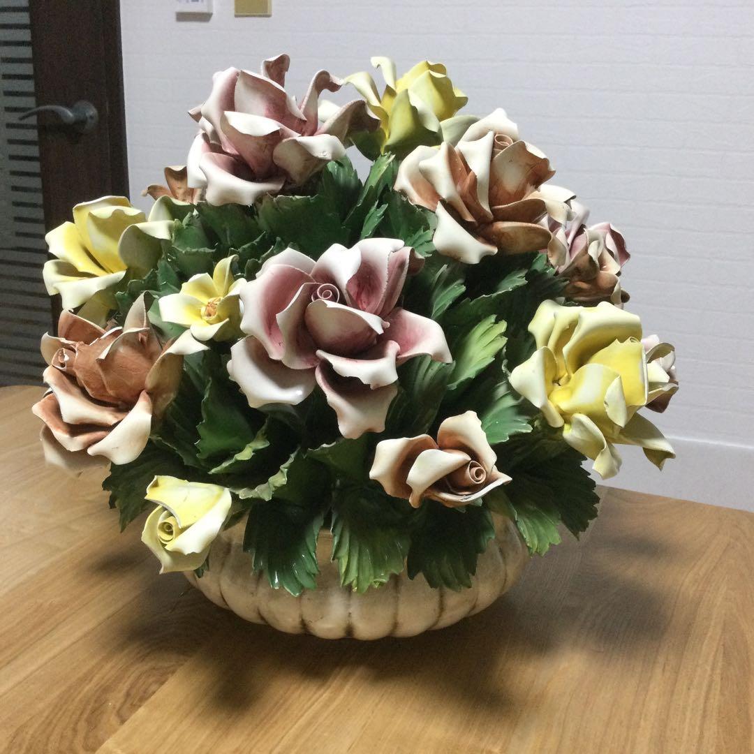 ☆値下げ！陶花イタリア製　カポディモンテ 9.6kg 横幅約43(大きい)豪華