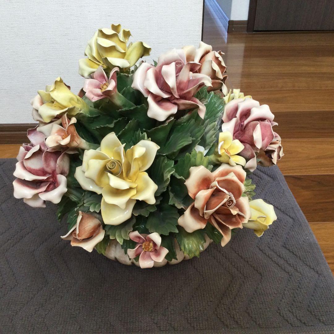☆値下げ！陶花イタリア製　カポディモンテ 9.6kg 横幅約43(大きい)豪華