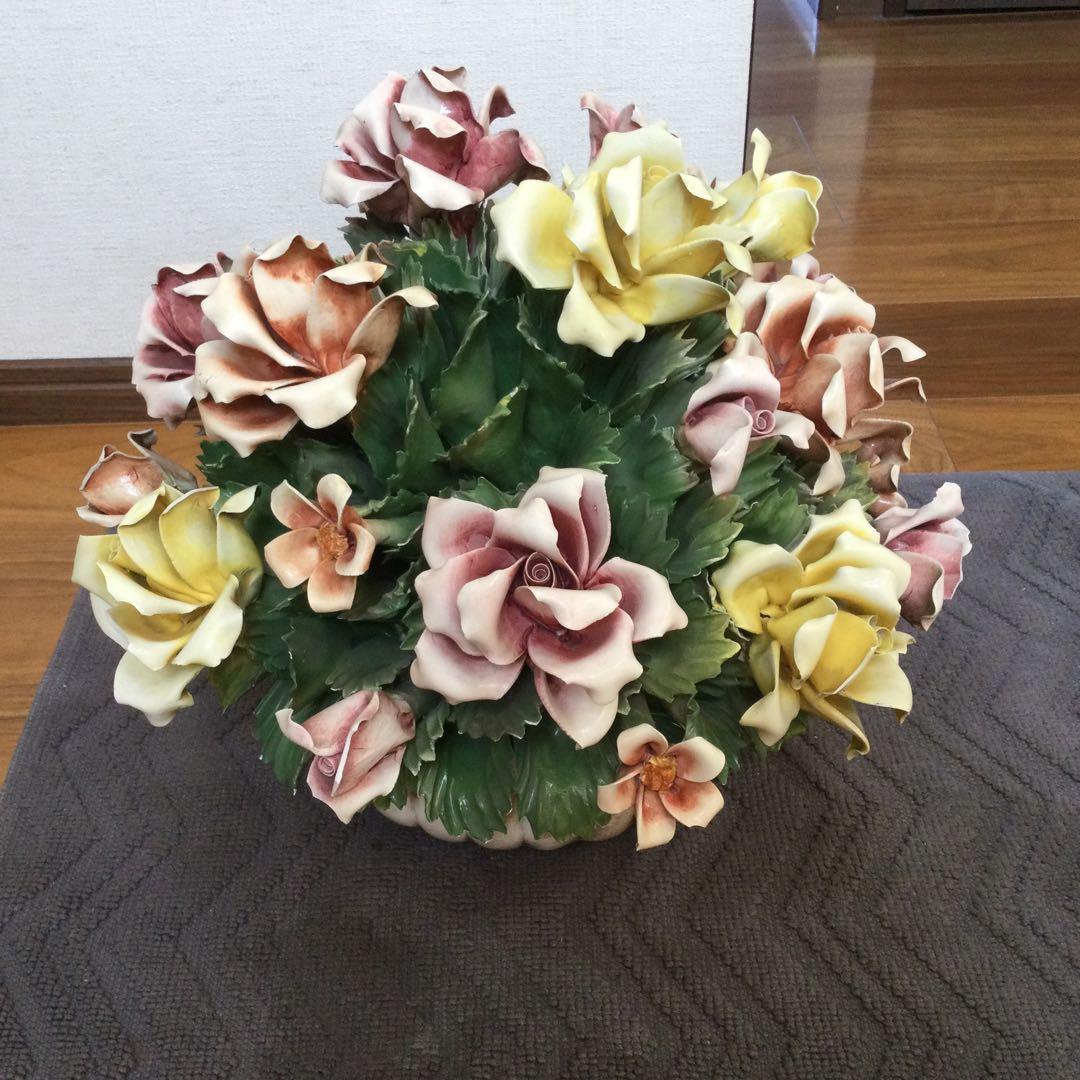 ☆値下げ！陶花イタリア製　カポディモンテ 9.6kg 横幅約43(大きい)豪華