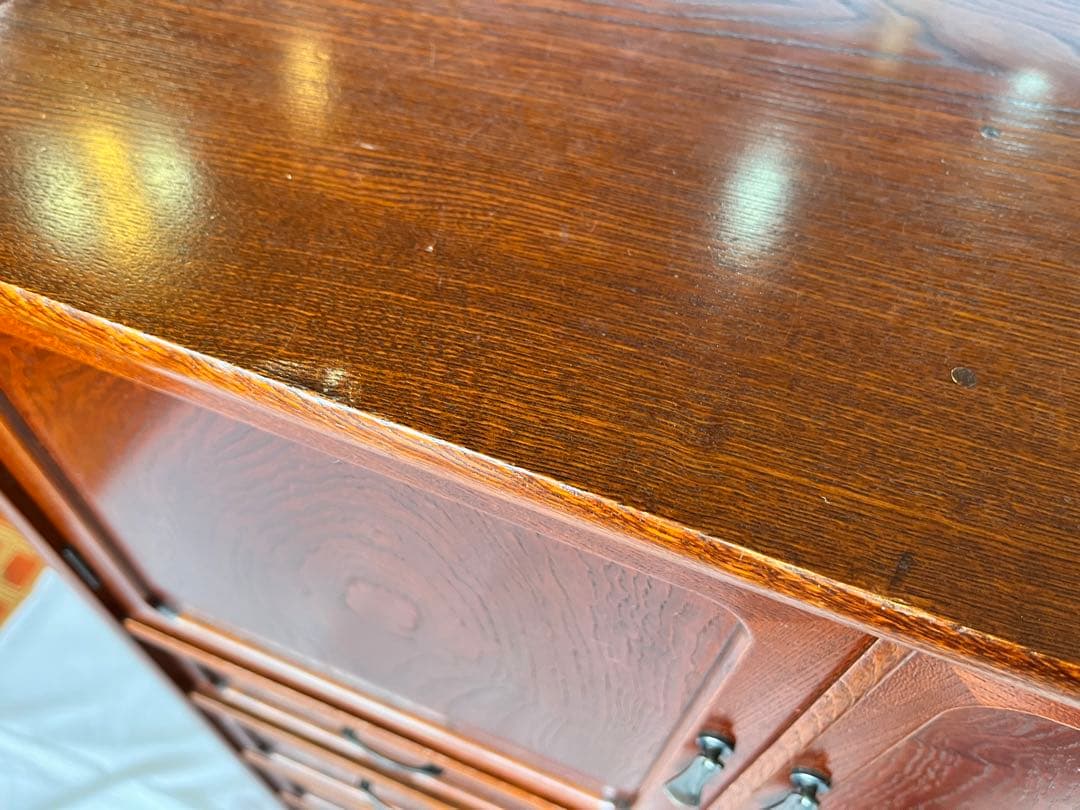 【アンティーク】総欅 無垢材 木製 小箪笥 6杯 小引出し 和箪笥 昭和レトロ