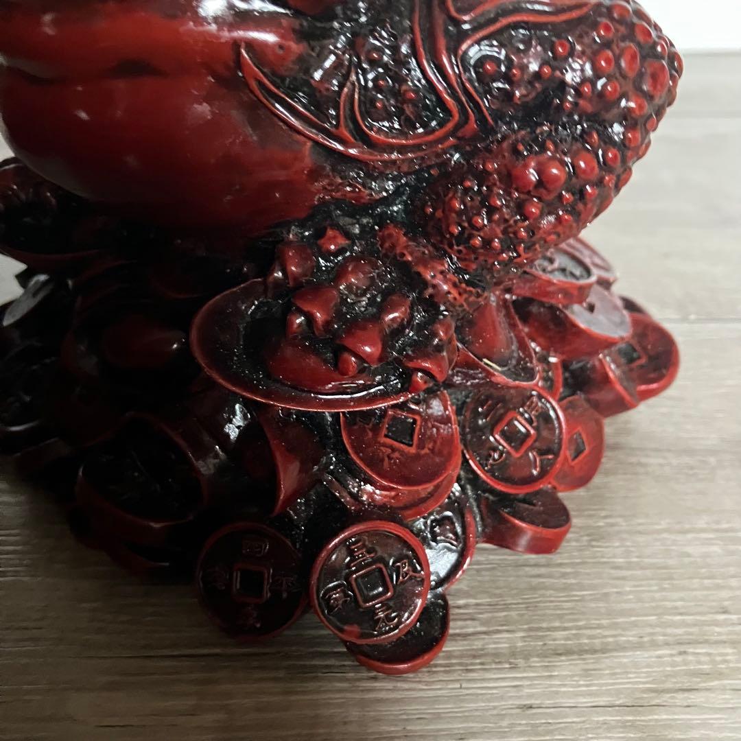 E-4 【開運・金運の守護神】三本脚の蛙（銭蛙）置物 オブジェ インテリア