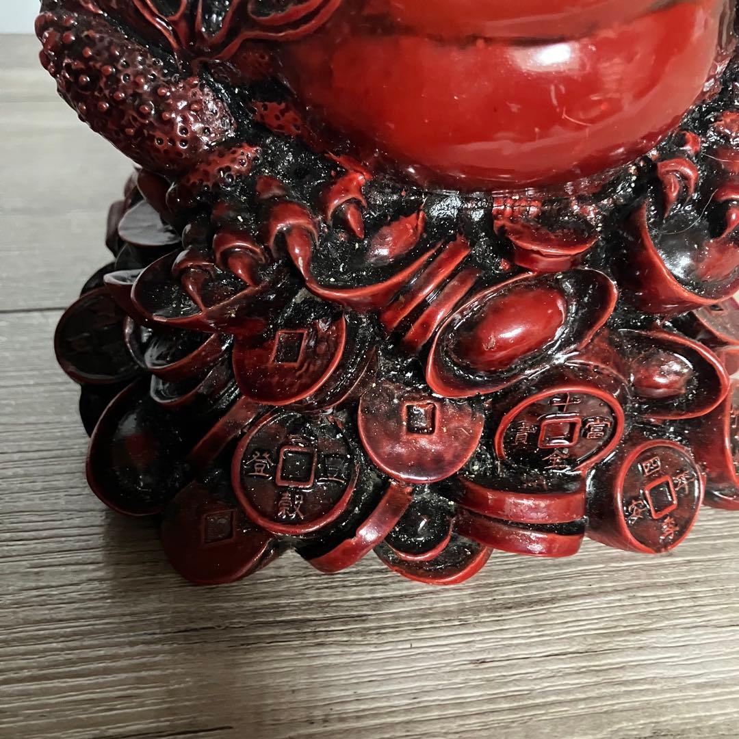 E-4 【開運・金運の守護神】三本脚の蛙（銭蛙）置物 オブジェ インテリア