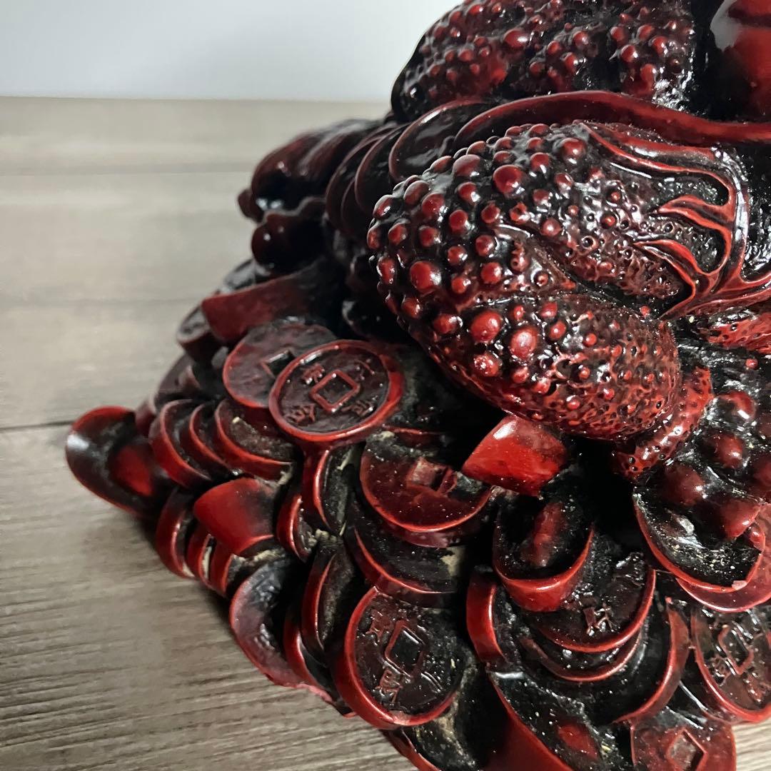 E-4 【開運・金運の守護神】三本脚の蛙（銭蛙）置物 オブジェ インテリア