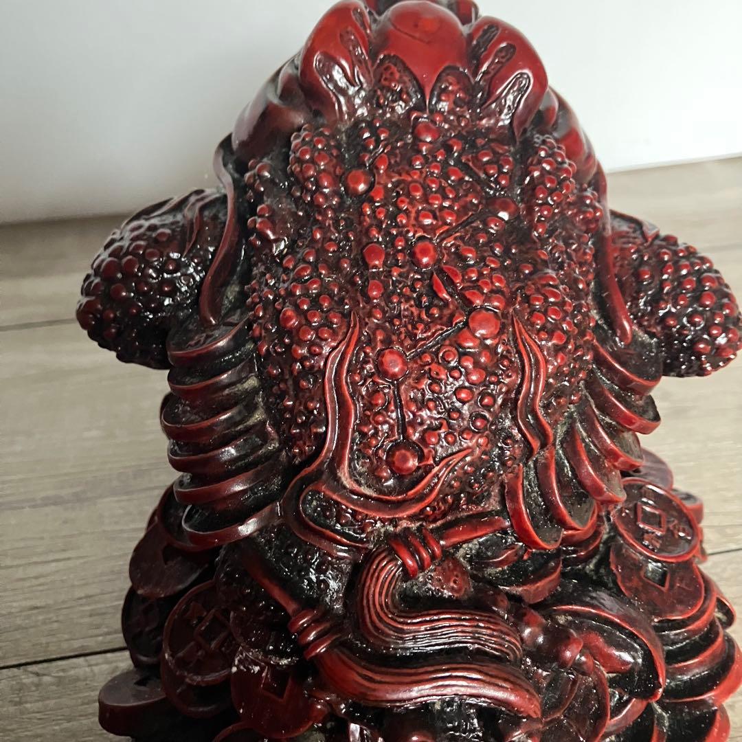 E-4 【開運・金運の守護神】三本脚の蛙（銭蛙）置物 オブジェ インテリア