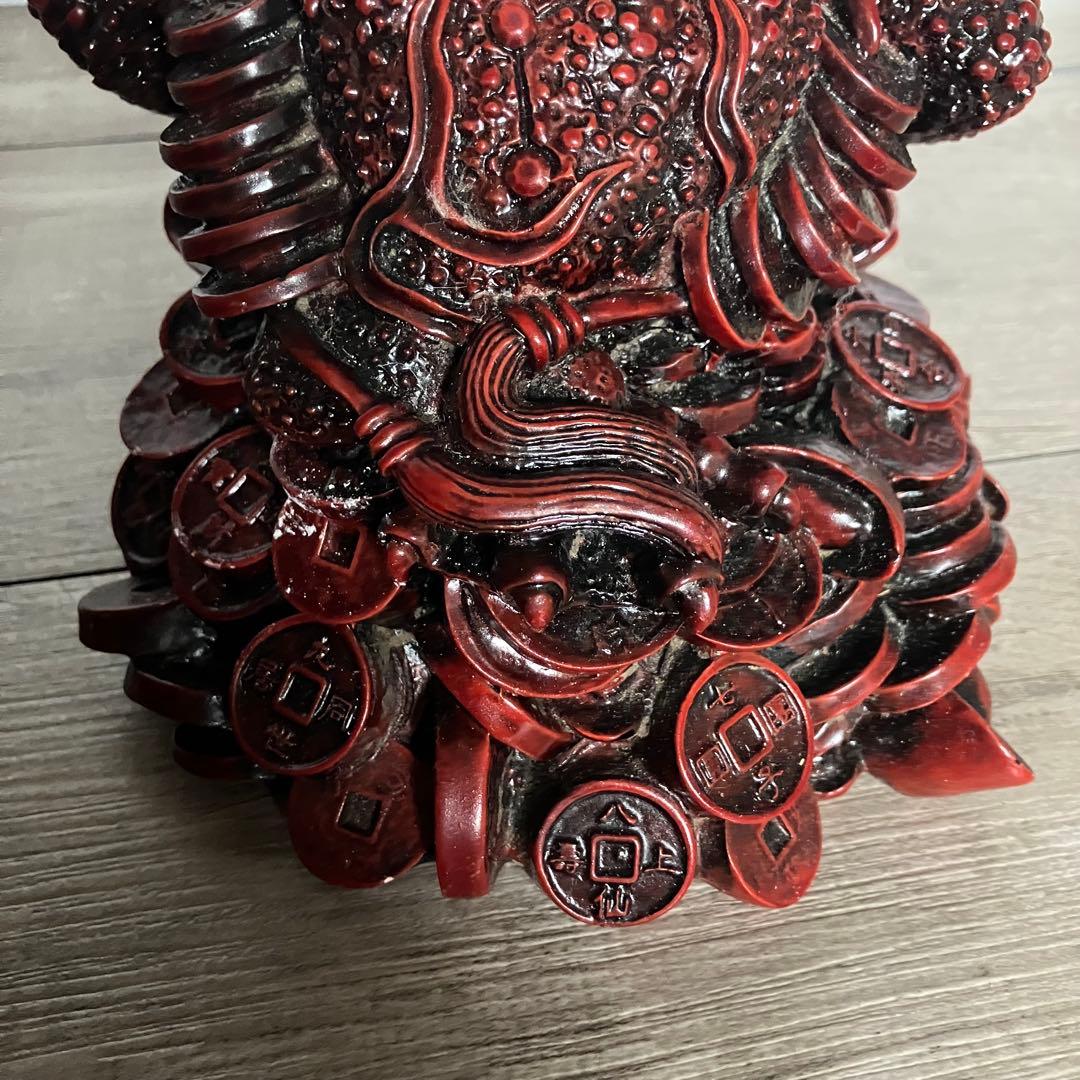 E-4 【開運・金運の守護神】三本脚の蛙（銭蛙）置物 オブジェ インテリア