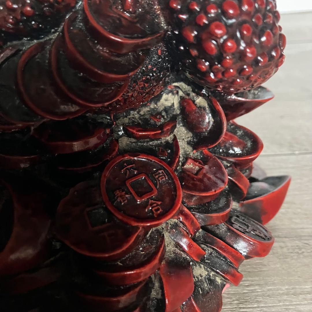 E-4 【開運・金運の守護神】三本脚の蛙（銭蛙）置物 オブジェ インテリア