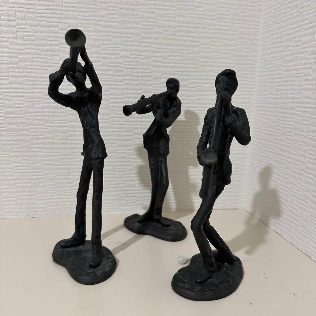 エイシン置物　アイアン　オブジェ　オーケストラ　楽器　ピアノ　ヴァイオリン他