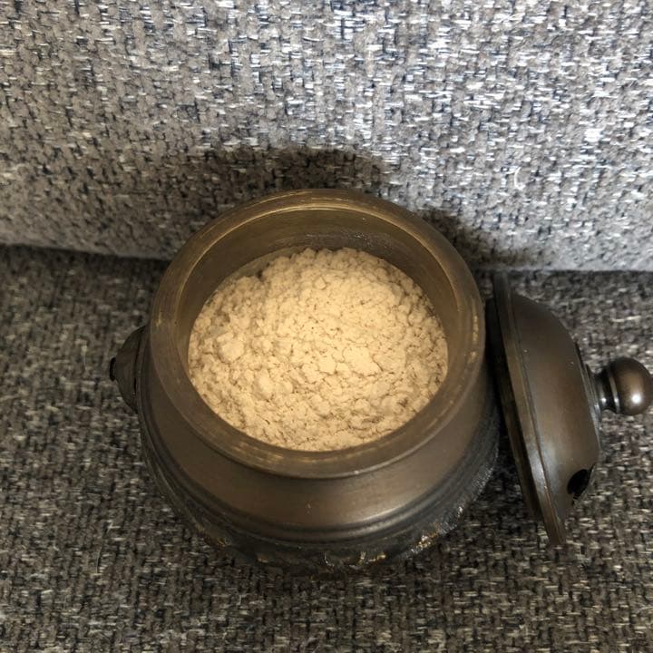 フタ付き香炉　坪型　高岡鋳物