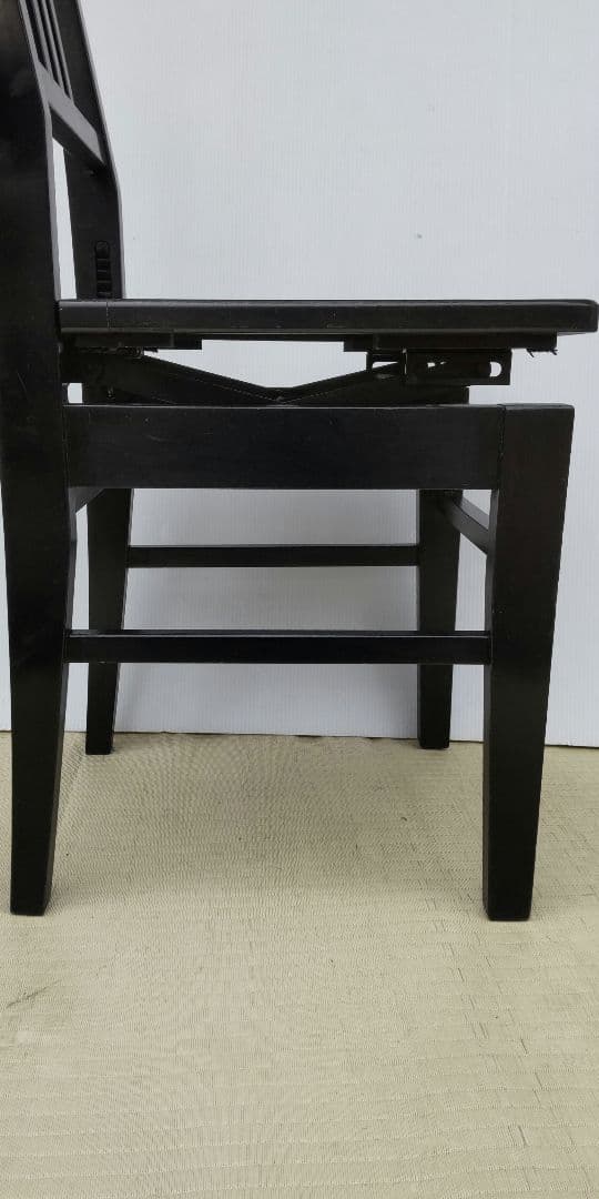 背もたれ付 上下移動式 ピアノ椅子 昭和レトロ 中古品